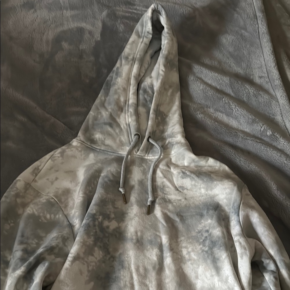 Gray Tie-Dye Hoodie